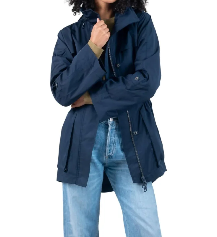 Matte Luxe Jacket In Navy