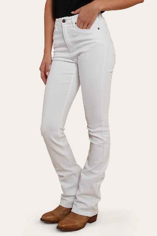 Penny Womens High-Rise Bootleg Jeans - White