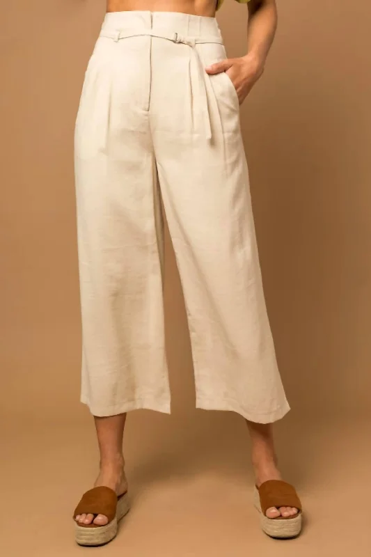 Pintuck Pants In Beige