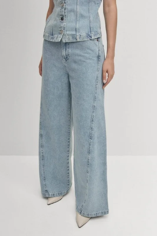 Alohas Magda Denim Pants - Blue