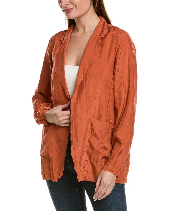 Go> by GoSilk Go Crinkle Cut Silk Jacket